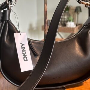 DKNY Sleek Black Shoulder Bag